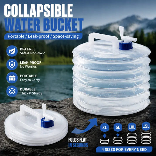 Portable, Leak-Proof, Foldable Water Storage Container