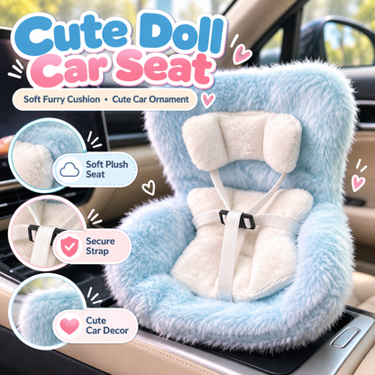 🐶Car Seat for Dolls with Soft Furry Cushion