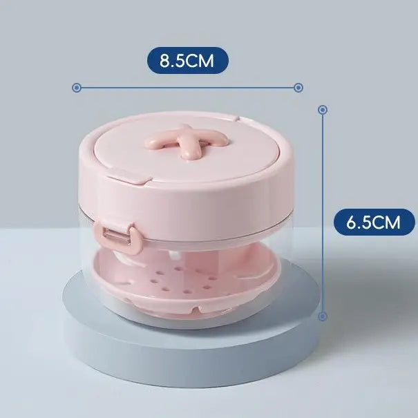 🦷💧 Retainer Cleaner Case Box, With a drainage tray, including a mirror and a brush