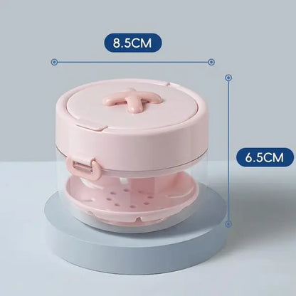 🦷💧 Retainer Cleaner Case Box, With a drainage tray, including a mirror and a brush