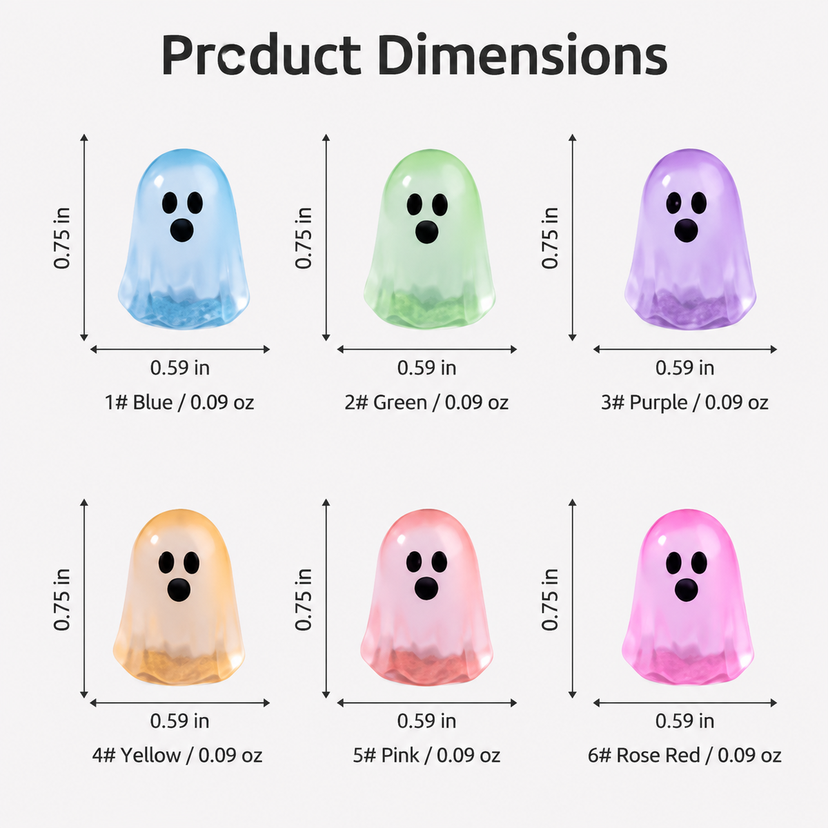 👻Six-color creative glow-in-the-dark ghost ornament