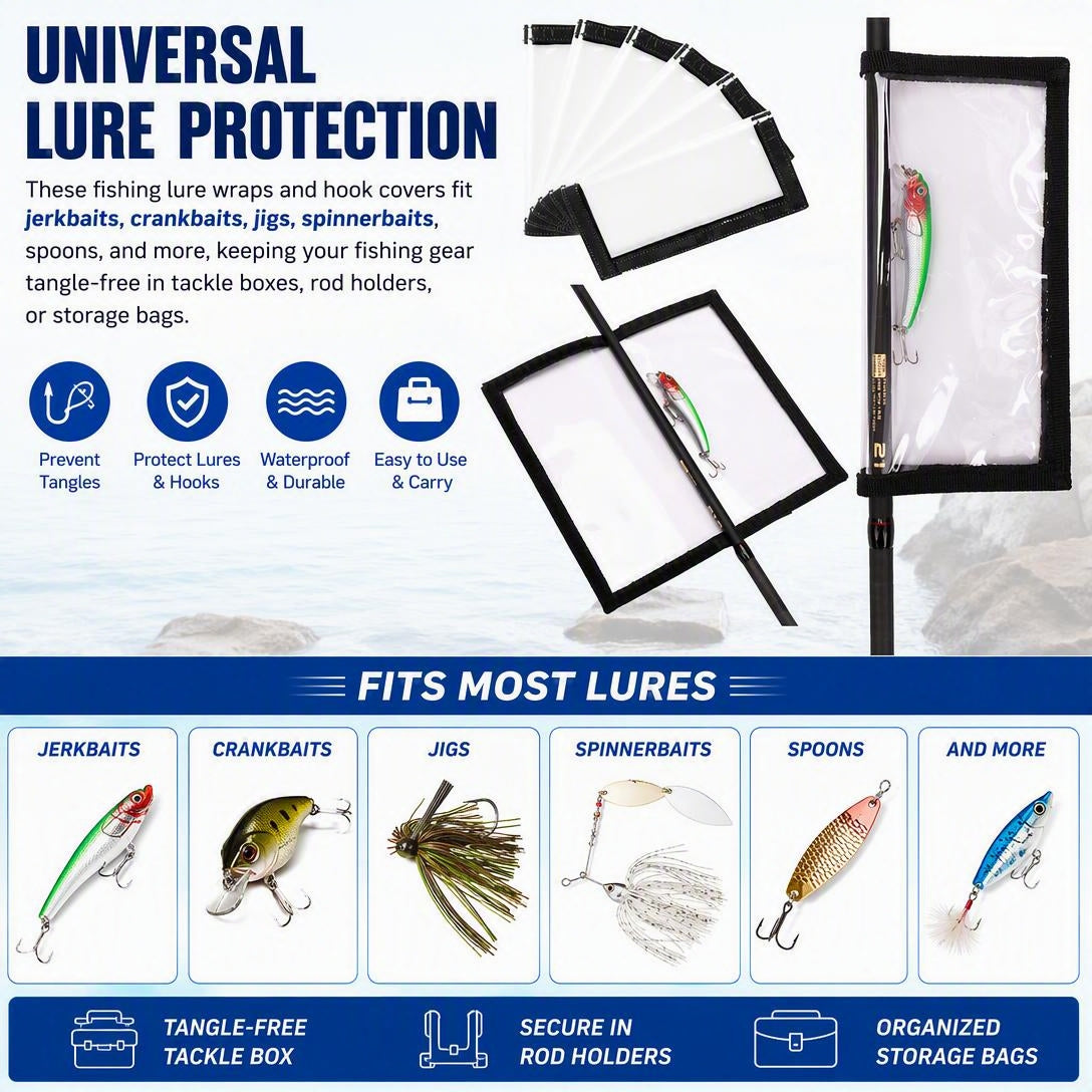 PVC Clear Hook-and-Loop Lure Protective Sleeve（2PCS）