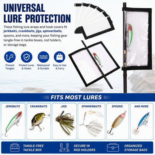 PVC Clear Hook-and-Loop Lure Protective Sleeve（2PCS）