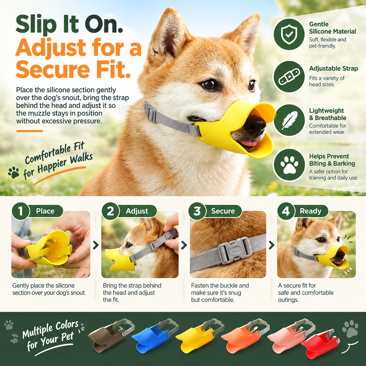 Pet Dog Duckbill Muzzle