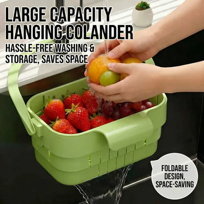 💧 Foldable Hanging Kitchen Sink Drain Basket, Stainless Steel Kitchen Accessories