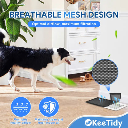 🧲 6-Piece Magnetic Floor Vent Cover Set — Mesh design; easy to install and clean