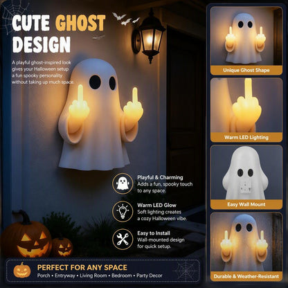 Halloween Ghost Middle Finger Glowing Night Light