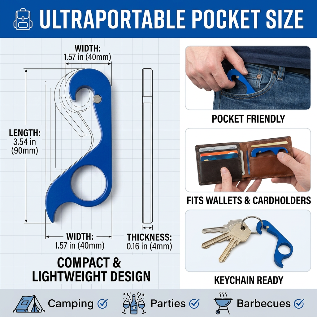 🍺🧲Ergonomic One-handed Bottle Opener