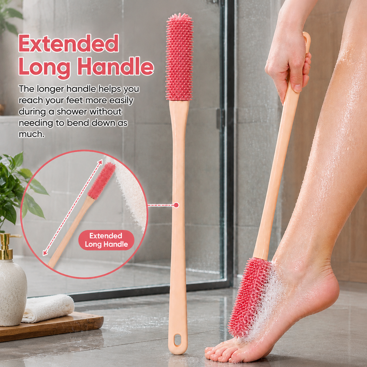 Soft Rubber Foot Brush