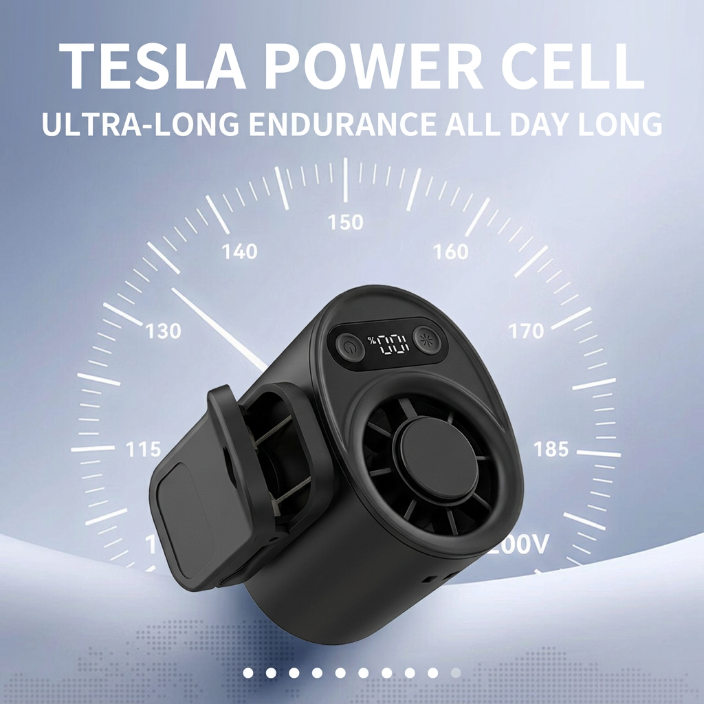 🔄Portable rechargeable clip-on mini fan