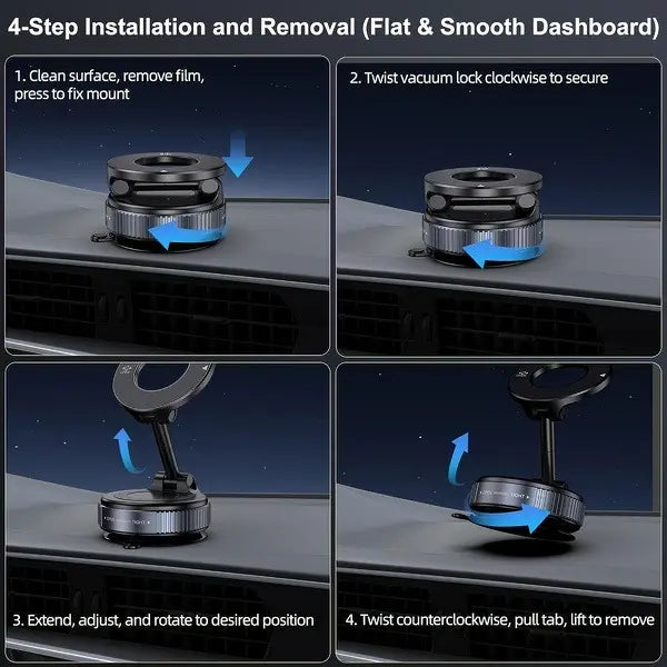 🧲Multifunctional folding magnetic rotating car mount