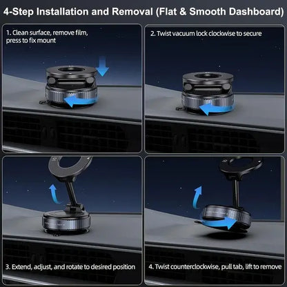🧲Multifunctional folding magnetic rotating car mount