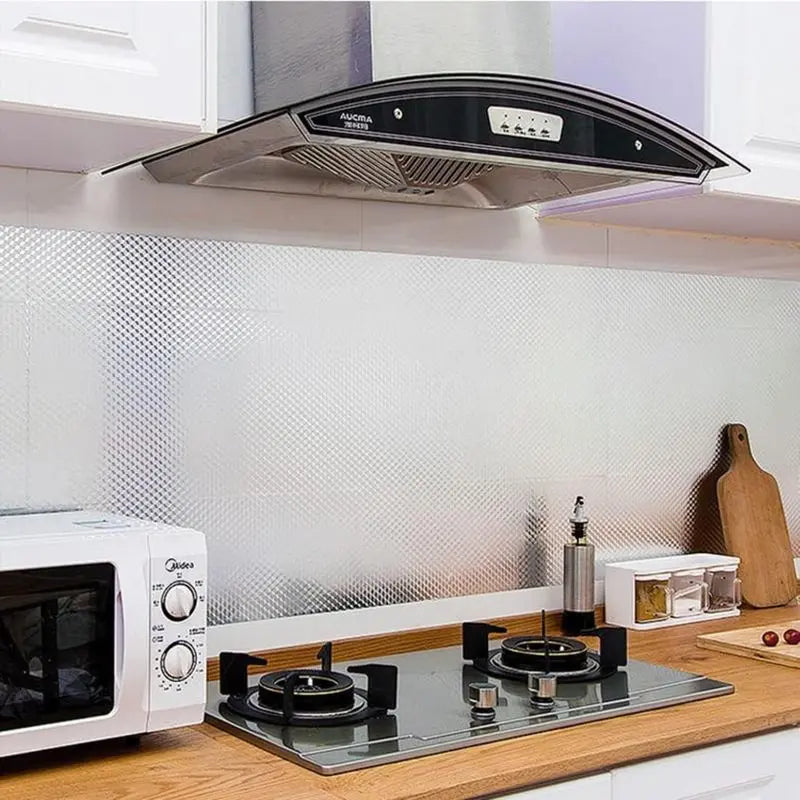 🏠 Waterproof and heat-resistant aluminum foil anti-oil sticker