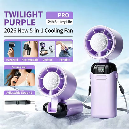 Portable handheld electric fan