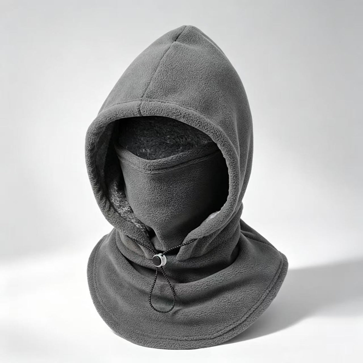 One‑Piece Winter Full Head Face Neck Cover With Drawstring Adjustable
