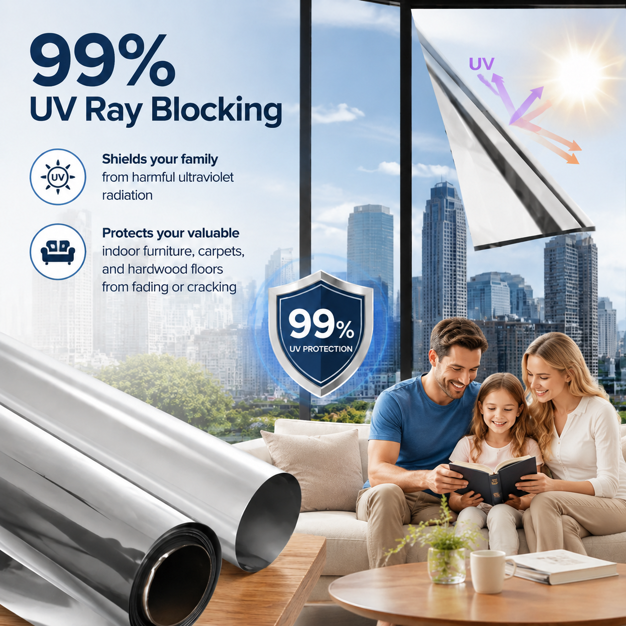 🕶️Electrostatic Adsorption Privacy Window Film