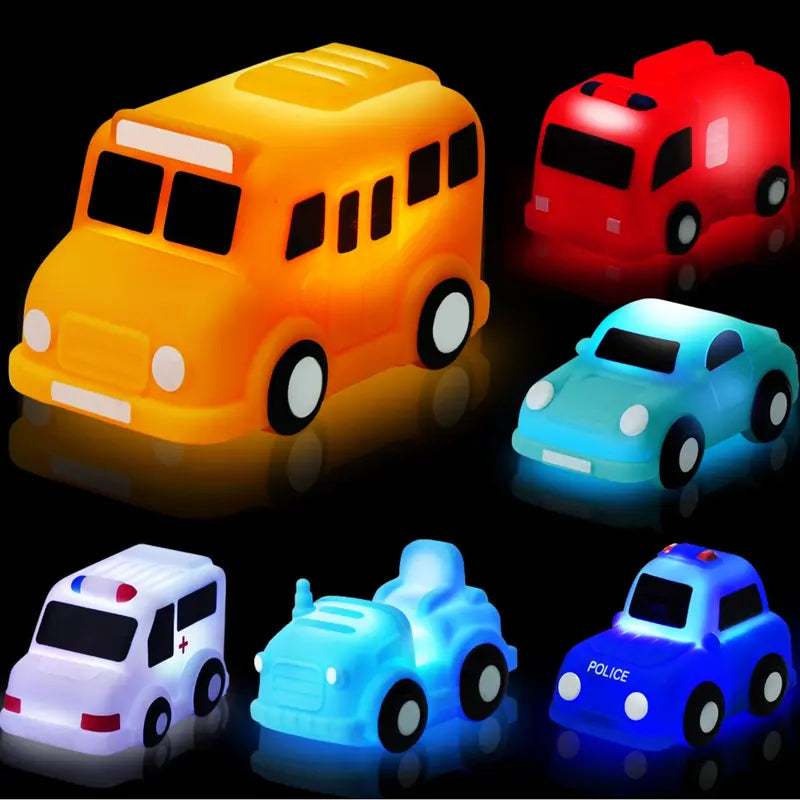 🚗🎁6-piece Sparkling Bathtub Toy Car Set