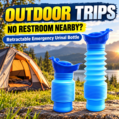 🚗💧Retractable Emergency Urinal Bottle - Flexible Plastic Unisex Camping Toilet