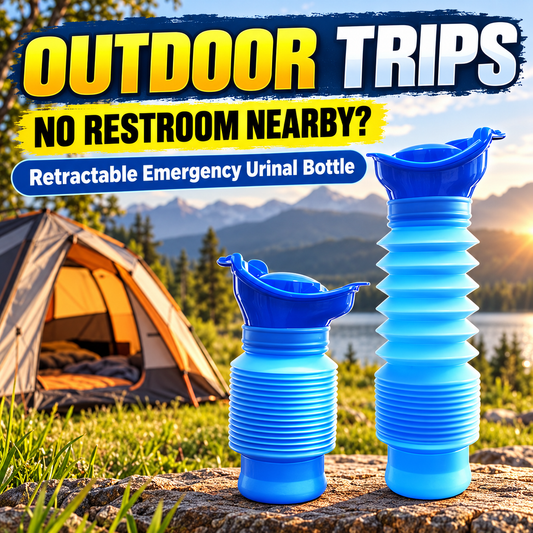 🚗💧Retractable Emergency Urinal Bottle - Flexible Plastic Unisex Camping Toilet