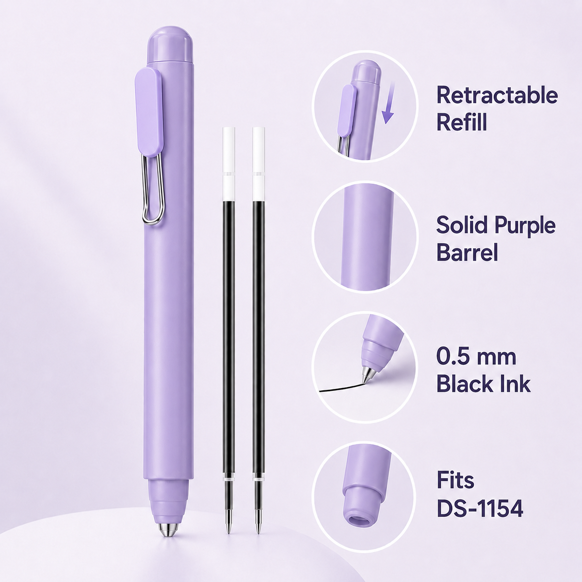 ✏️Retractable Pocket Gel Ink Pen Set