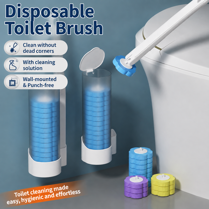 🧼Disposable toilet brush and brush holder set