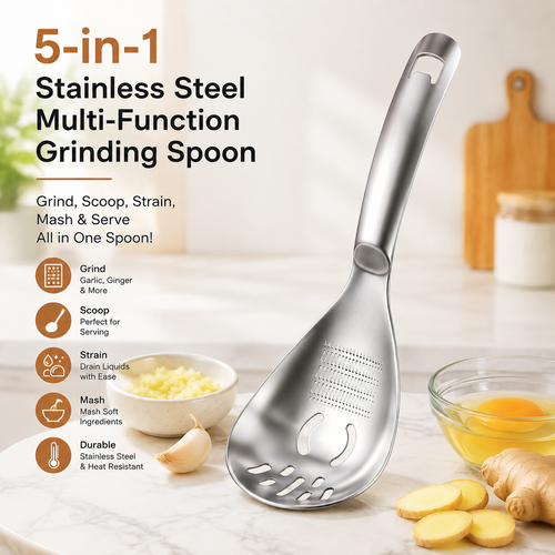 🥄5-in-1 Stainless Steel Multi-Function Grinding Spoon