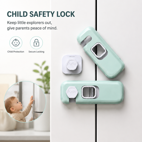 🔒Refrigerator door safety locks (2-pack)