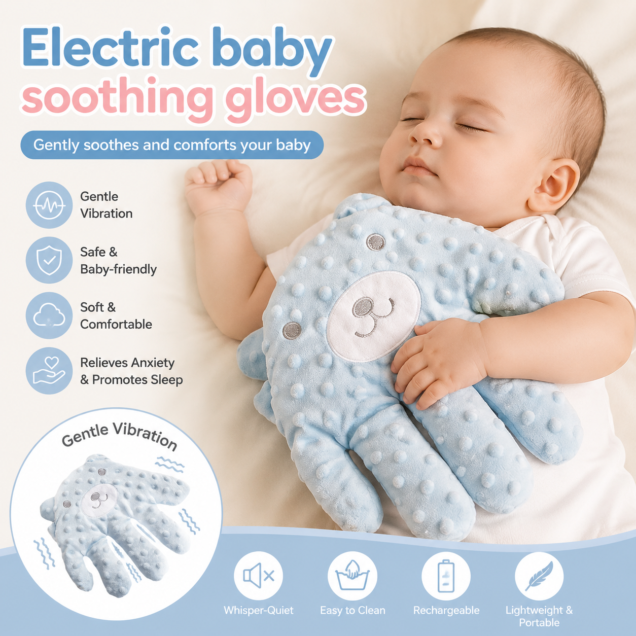 👶Electric baby soothing gloves