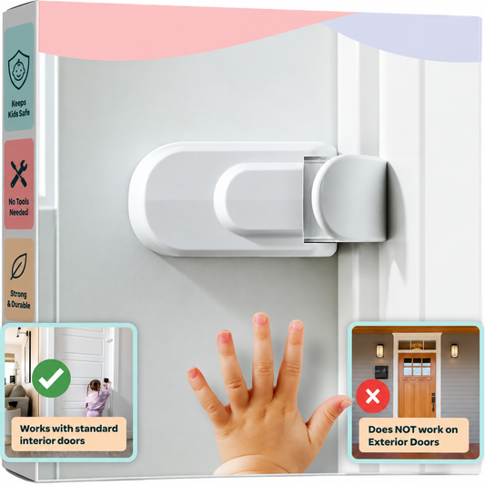 🔒Child-proof snap-lock door locks - suitable for door handles, levers, or locks