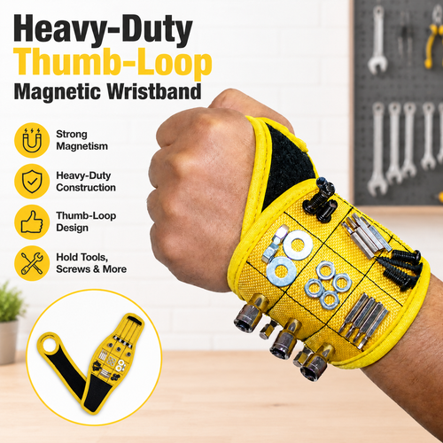 🧲Heavy-Duty Thumb-Loop Magnetic Wristband