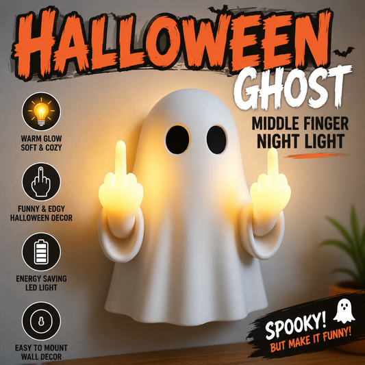 👻🖕Halloween ghost middle finger night light