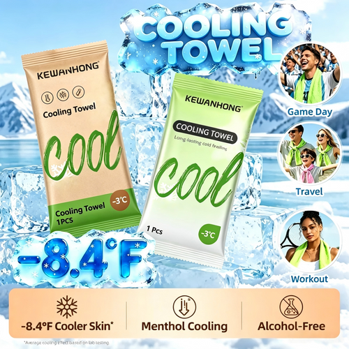 🌊🧊 10-Pack Menthol Cooling Towels Wipes, Instant & Long Lasting Cooling Relief
