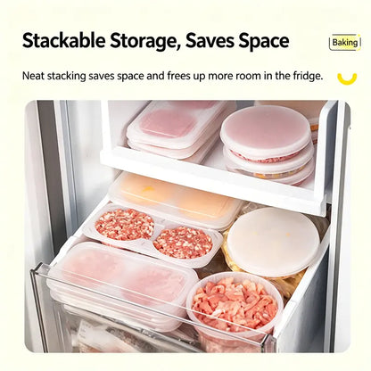 🥩Burger Patty Press and Freezer Container Set – Versatile & Convenient – 10-Piece Burger Patty Mold Set
