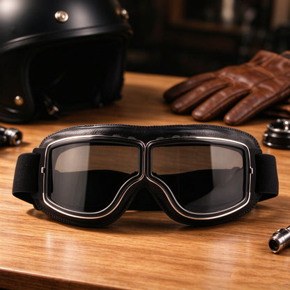 Vintage Windproof Motorcycle Riding Goggles