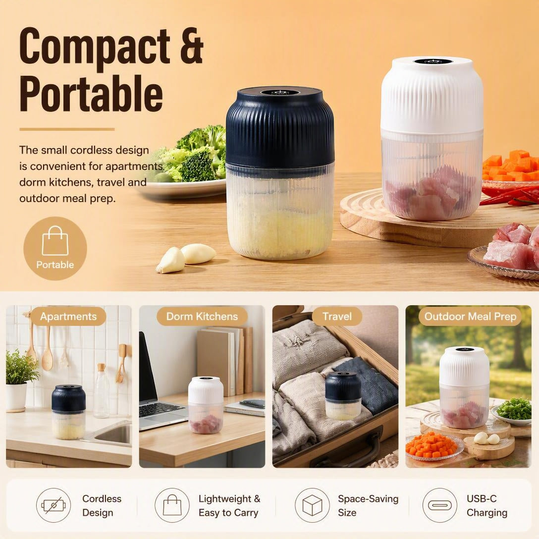Mini Rechargeable Electric Garlic Chopper