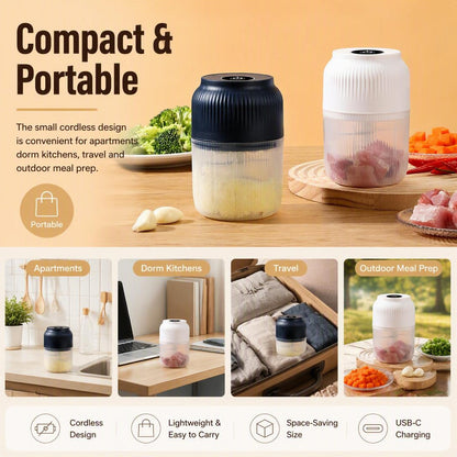 Mini Rechargeable Electric Garlic Chopper