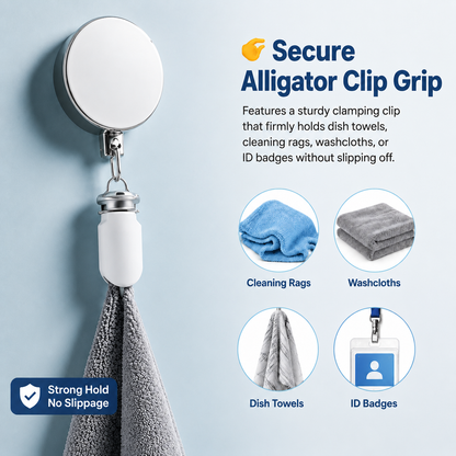 🛡️2-pack of retractable stainless steel towel clips