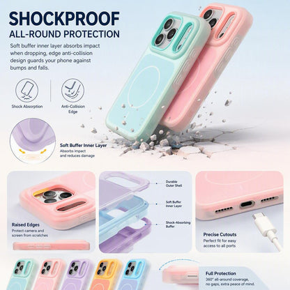 💥Candy-colored magnetic two-in-one phone case for iPhone 17 Pro Max Jelly Shell
