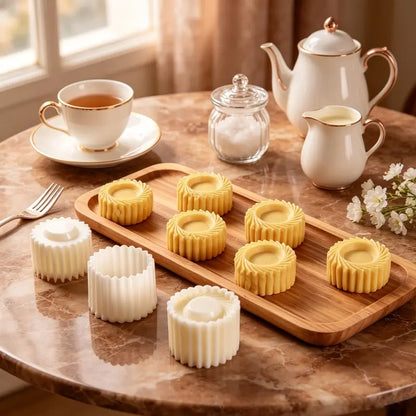 🥮Sunflower-patterned round hand-pressed mooncake mold - for DIY cookies and pineapple pastries