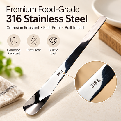 🥄316L Stainless Steel Dessert Spatula - Suitable for ice cream, cakes, and yogurt
