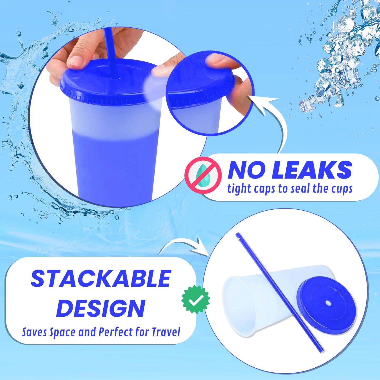 ❄️Summer temperature-regulating large-capacity color-changing cup when cooled