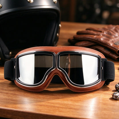 Vintage Windproof Motorcycle Riding Goggles