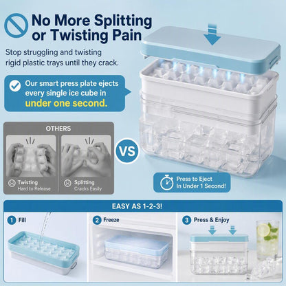 🧊Stackable ice cube tray set - with lid and storage box