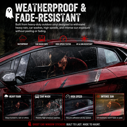 👁️Horror Movie Character Perforated Side Window Sticker (one pair)