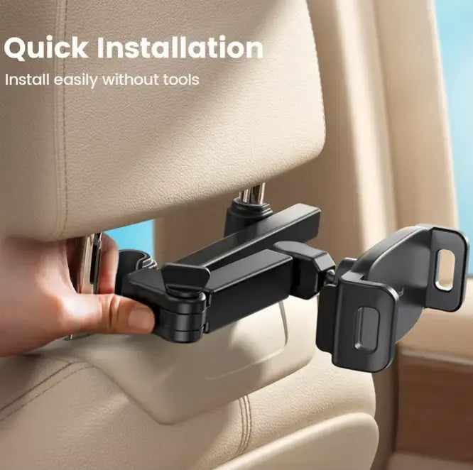 🚗🎧 Car Headrest Phone and Tablet Holder with 360° Rotating Extension Arm