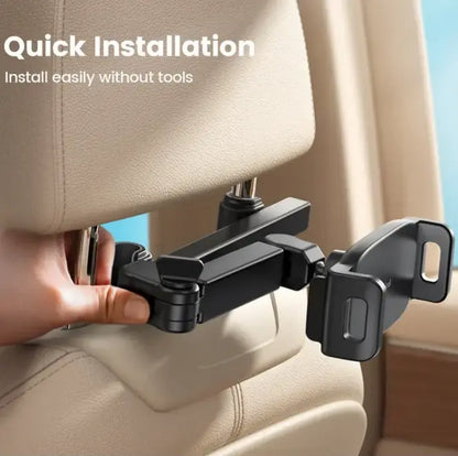 🚗🎧 Car Headrest Phone and Tablet Holder with 360° Rotating Extension Arm
