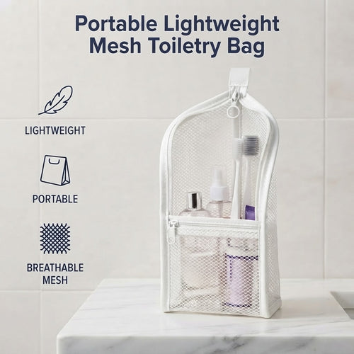 📂Portable Lightweight Mesh Toiletry Bag