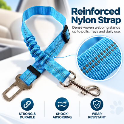 🧵Pet Car Seat Belt – High-Strength, Retractable, and Adjustable Harness