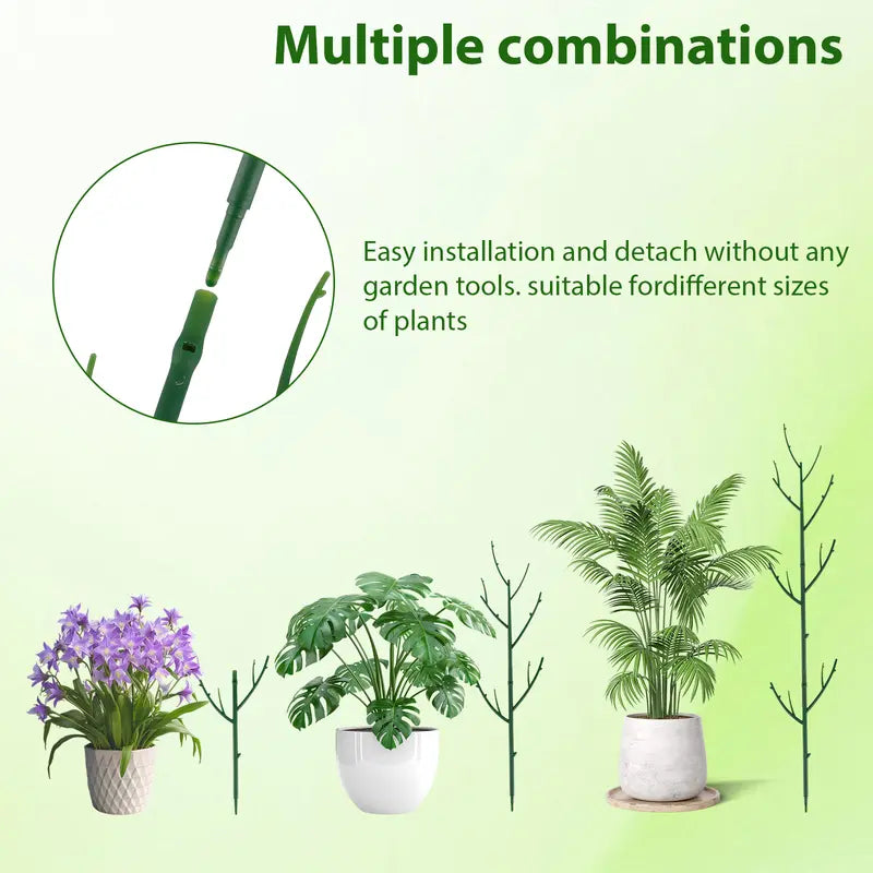 🌿6 Pcs Stackable Monstera Plant Support – Support for Climbing and Potted Plants