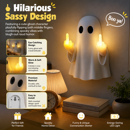 👻🖕Halloween ghost middle finger night light